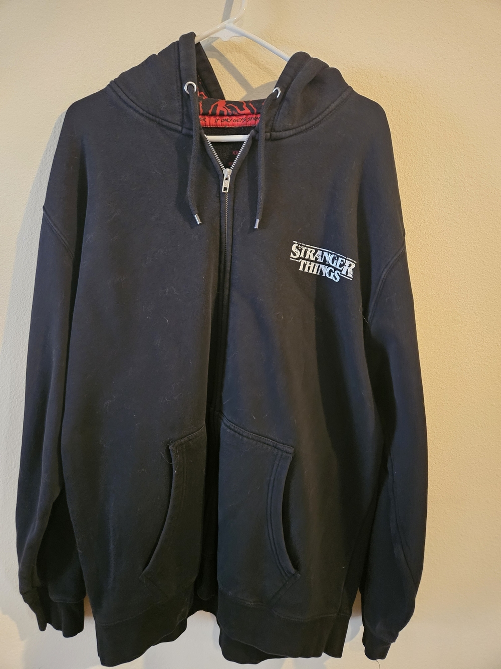 Netflix Stranger Things Black Zip-Up Hoodie